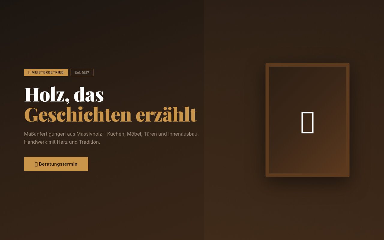 HolzArt Tischlerei Website