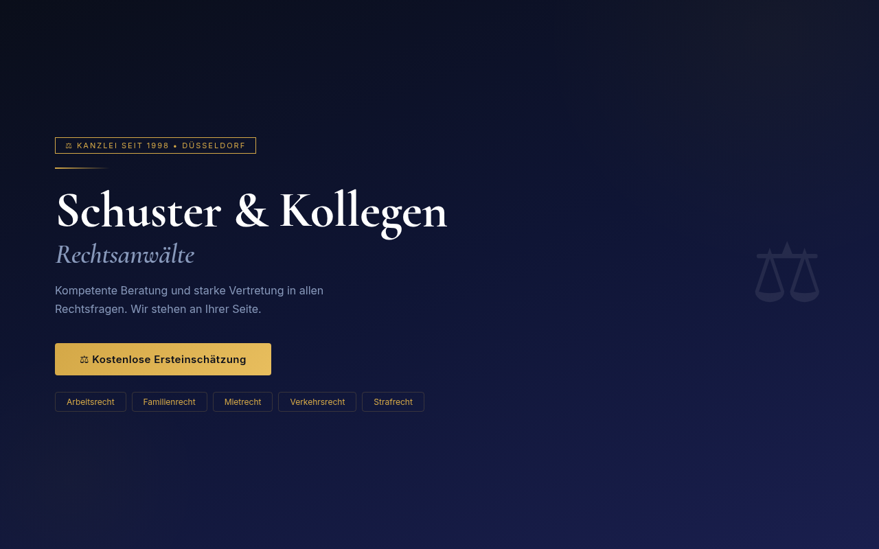 RA Schuster & Kollegen Website